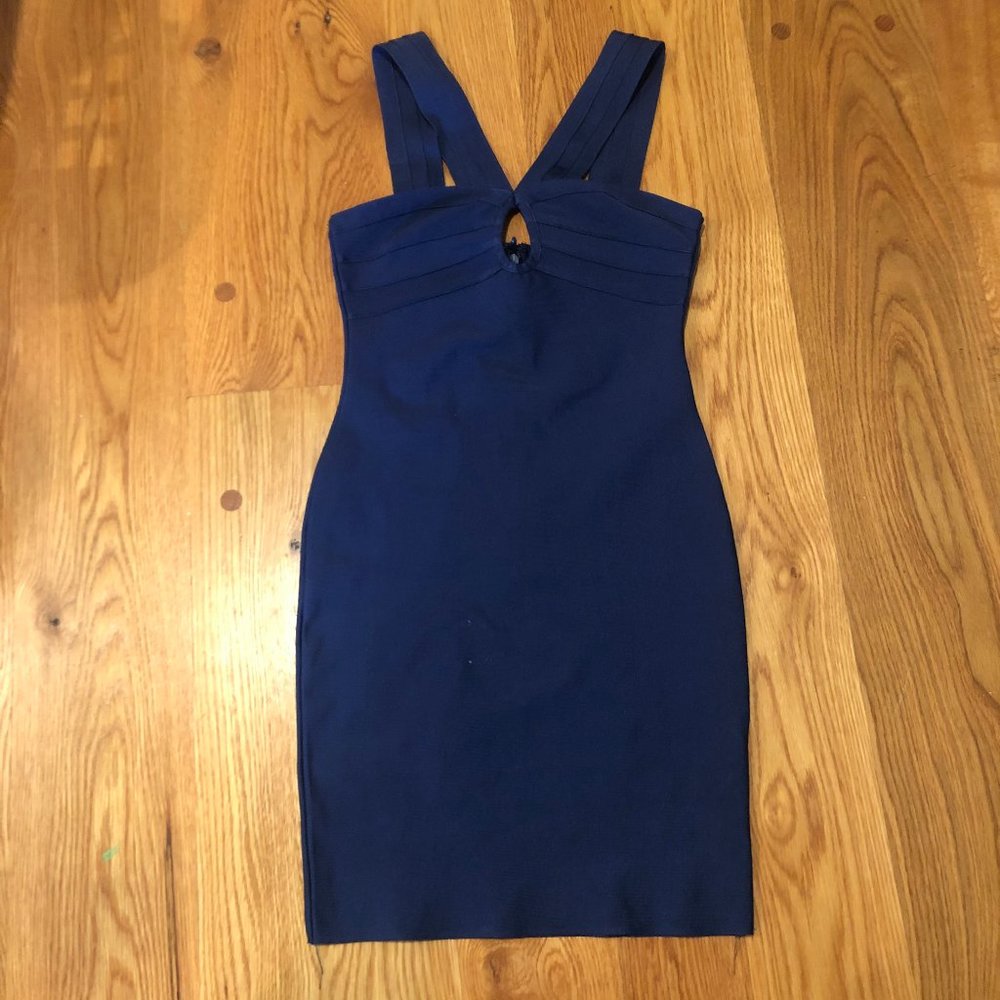 Mixology Bianca Navy Bodycon Halter Dress
